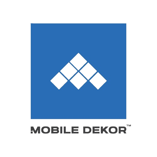 Mobile Dekor logo, displaying a stylish and contemporary design with a focus on mobile accessories and decorative tech products, using bold typography and modern color tones.