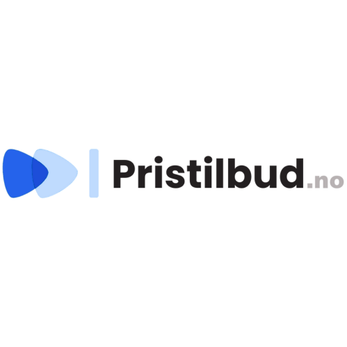 Pristilbud logo with a blue icon and black text, representing the brand’s modern and professional look