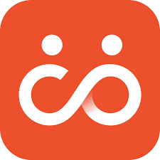 Coliving logo with a white icon on an orange background, creating a vibrant and modern look