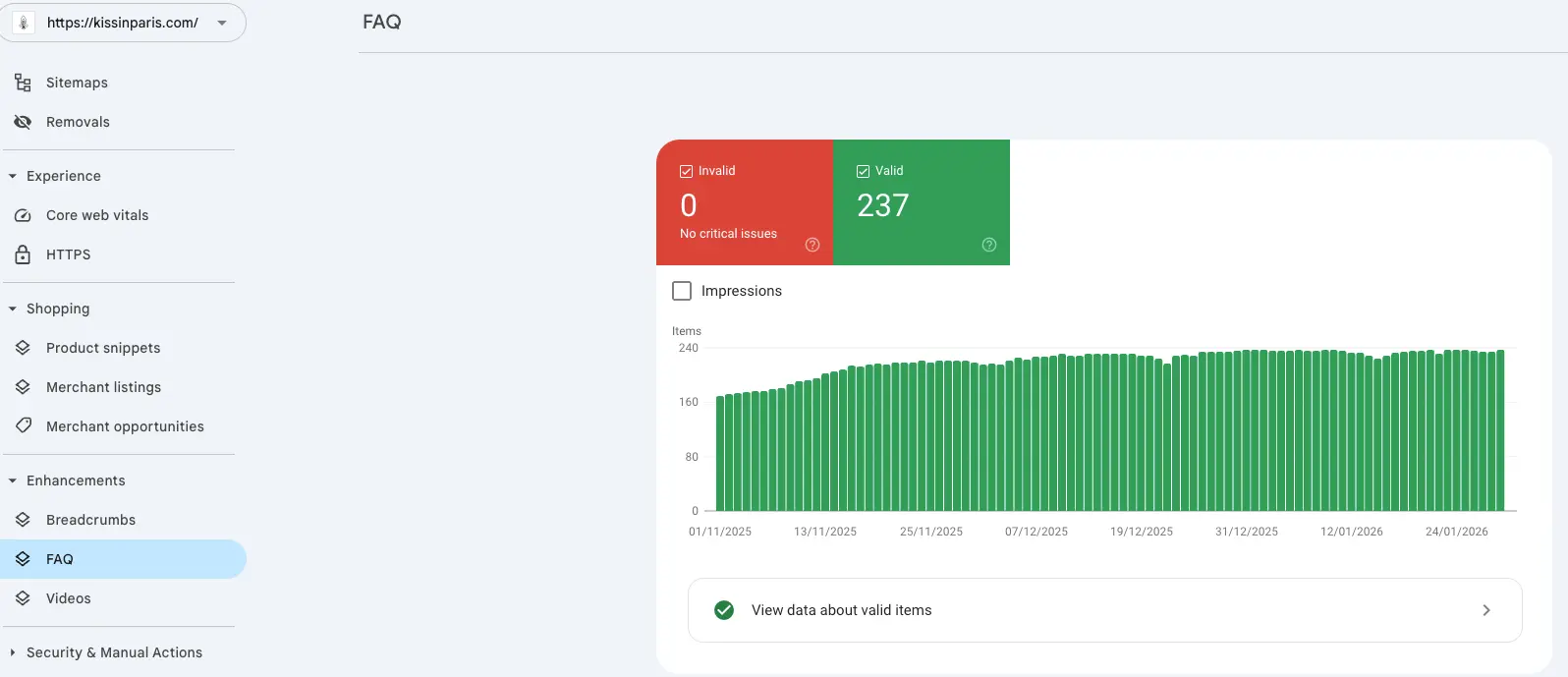 Kiss Me in Paris schema markup with 237 valid items
