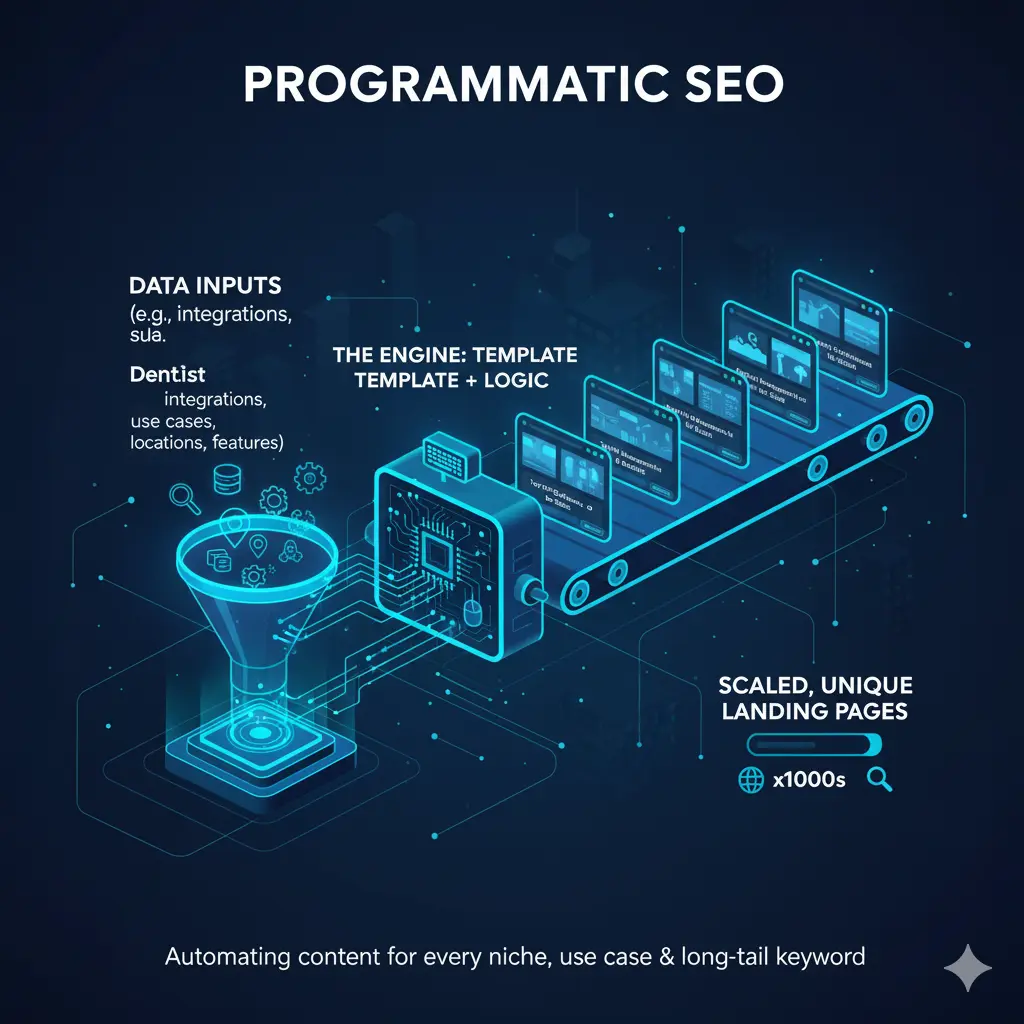 Programmatic SEO process: data inputs, templates, and scaled landing page automation