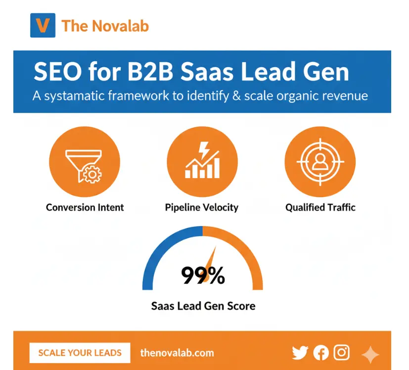 Novalab SEO for B2B SaaS lead generation driving qualified traffic, conversion intent, and pipeline velocity to scale organic revenue.